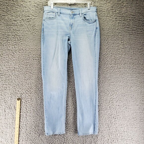 Old Navy Jeans Womens Size 6 Blue Mid-Rise Stretch Denim Classic Fit Straight - Picture 1 of 10